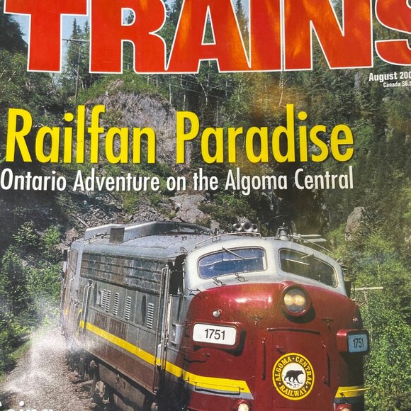 Trains Magazine August 2000 Vol 60 No 8 Railroad Enthusiast Book Railfan Paradis - Picture 2 of 11